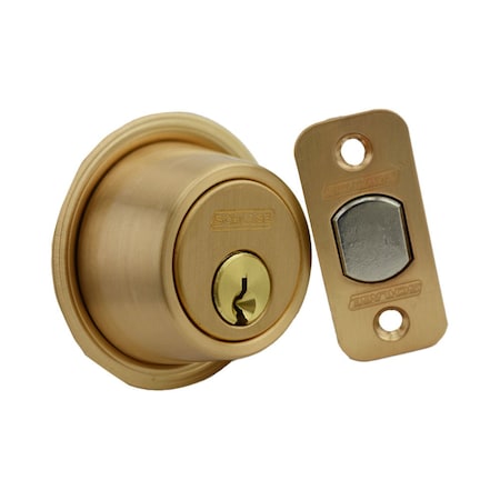 Schlage Commercial Schlage Commercial B562P612 Grade 2 Double Cylinder Deadbolt C Keyway 12287 Latch 10094 Strike Satin B562P612